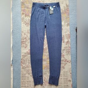 Merino Tech 100% Merino Wool 250gsm Midweight Blue Leggings Like New With Tags